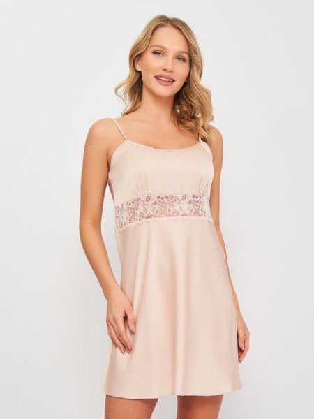 Нічна рожева шовкова сорочка з мереживною вставкою Martelle Lingerie 101 XS 101 фото