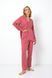 Жіноча червона піжама в смужку сорочка і штани Aruelle Candice pajama long XS Candice pajama long фото 4