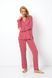 Жіноча червона піжама в смужку сорочка і штани Aruelle Candice pajama long XS Candice pajama long фото 8