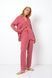 Жіноча червона піжама в смужку сорочка і штани Aruelle Candice pajama long XS Candice pajama long фото 1