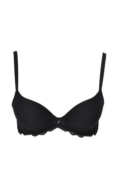 Бюстгальтер push-up с гладкой чашкой и кружевной спинкой черный Leilieve 990 65B 990 фото