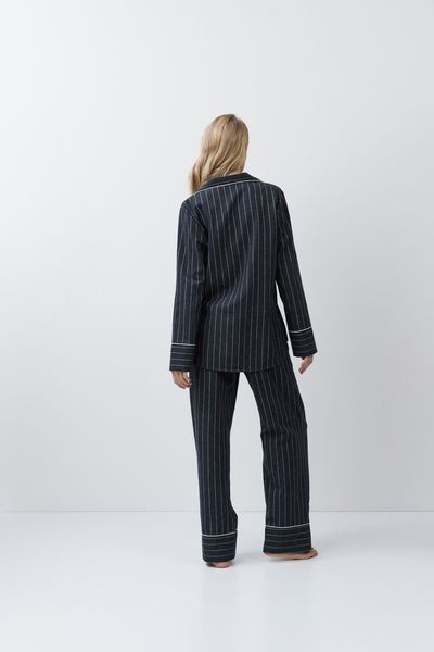 Темно-сіра жіноча піжама фланелева сорочка та штани Aruelle Casey pajama long XS Casey pajama long фото