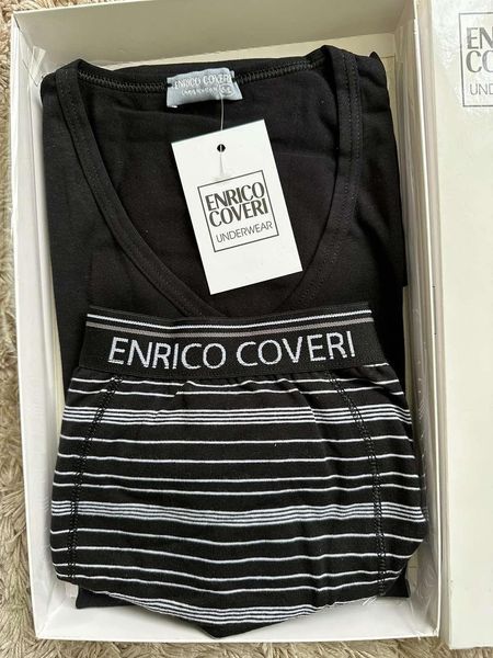 Комплект чоловічої нижньої білизни футболка та боксери Enrico Coveri EC1248 L 1248 фото
