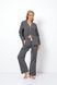 Женская серая пижама фланель рубашка и брюки Aruelle Joy pajama long M Joy pajama long фото 7