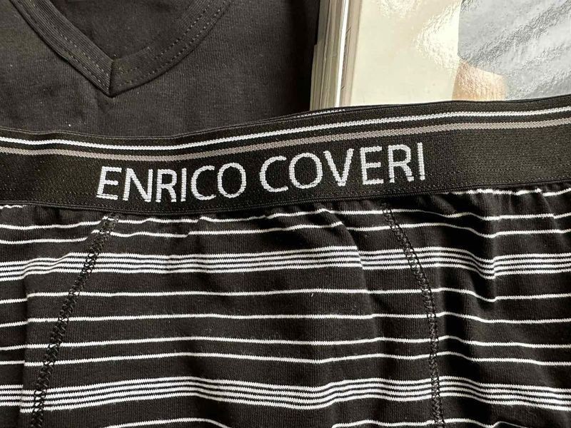 Комплект чоловічої нижньої білизни футболка та боксери Enrico Coveri EC1248 L 1248 фото