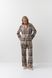 Женская коричневая фланелевая пижама рубашка и брюки Aruelle Elody pajama long M Elody pajama long фото 11