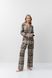 Женская коричневая фланелевая пижама рубашка и брюки Aruelle Elody pajama long M Elody pajama long фото 13