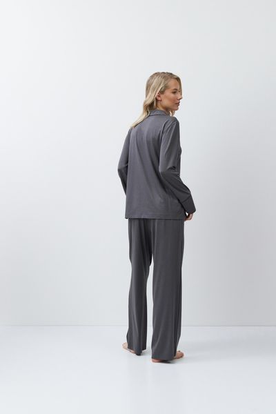 Жіноча піжама з модалу сорочка і штани темно-сірі Aruelle Cadance pajama long S Cadance pajama long фото