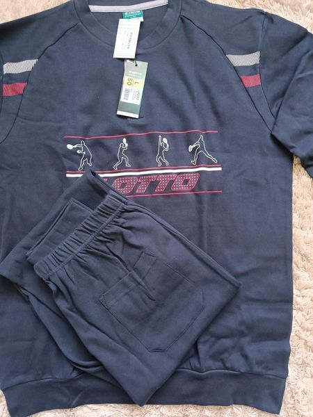Тепла бавовняна чоловіча піжама синя LOTTO LP2117 M 2117 фото