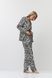 Женская пижама черного цвета рубашка и брюки Aruelle Solene pajama long M Solene pajama long фото 11