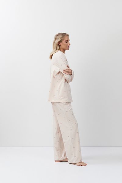 Жіноча рожева піжама з модалу сорочка і штани Aruelle Yvette pajama long XS Yvette pajama long фото