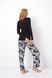 Женская черная пижама из вискозы с брюками Aruelle Maila pajama long L Maila pajama long фото 9
