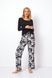 Женская черная пижама из вискозы с брюками Aruelle Maila pajama long L Maila pajama long фото 7