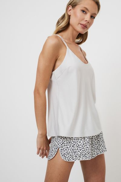Женская серая пижама майка и шорты Aruelle Bella pajama short L Bella pajama short фото