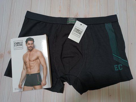 Чоловічі труси боксери чорні Enrico Coveri EB1253 M EB1253 фото