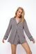 Жіноча чорна піжама в смужку сорочка і шорти Aruelle Brittany pajama short XS Brittany pajama short фото 4