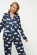 Синя шовкова піжама сорочка та штани Aruelle Nala pajama long L Nala pajama long фото 4