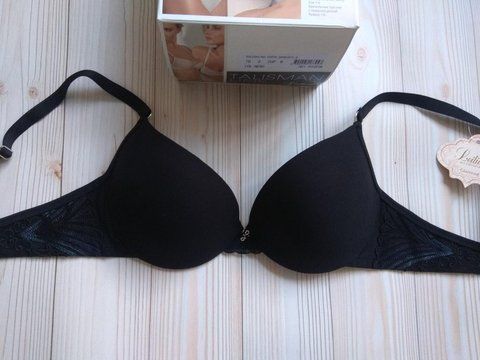 Гладкий бюстгальтер push-up черный Leilieve 3101 75В 3101 фото