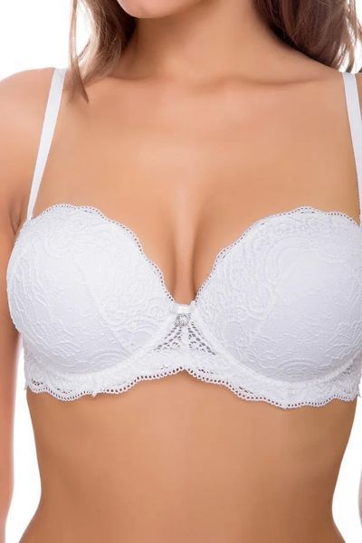 Кружевной бюстгальтер push-up двойной белый ExtraPizzo - Lormar 75B ExtraPizzo фото