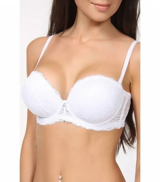 Кружевной бюстгальтер push-up двойной белый ExtraPizzo - Lormar 75B ExtraPizzo фото