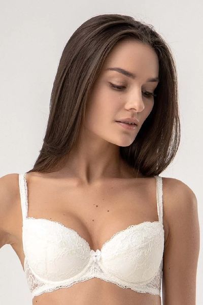 Мереживний бюстгальтер зі знімним пуш-апом молочний Muse- Jasmine Lingerie 1201/14 70D 1201/14 фото
