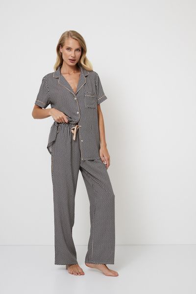 Женская пижама с вискозы рубашка и брюки Aruelle Isolda pajama long M Isolda pajama long фото