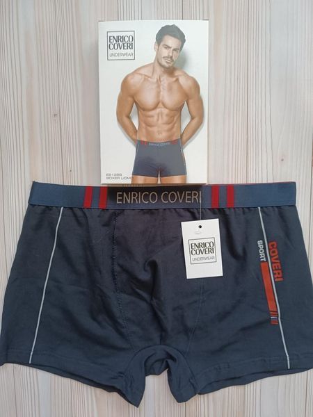 Мужские трусы боксеры синие Enrico Coveri EB1269 L EB1269 фото