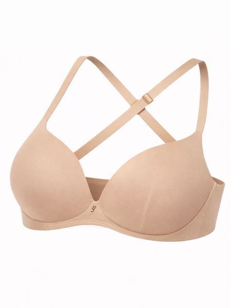 Однотонний бюстгальтер без кісточок з подвійним push-up бежевий Leilieve 4600 70B 4600 фото