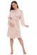 Шелковый короткий женский халат с кружевом розовая пудра Martelle Lingerie 208 XS 208 фото 11