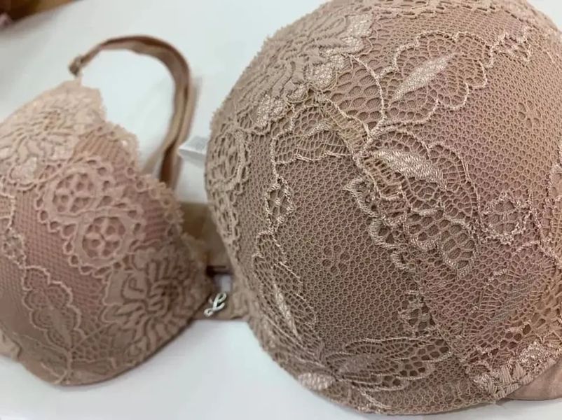 Бежевий бюстгальтер push-up gel з мереживними чашками Leilieve 991 70B 991 фото