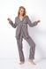 Жіноча чорна піжама в смужку сорочка і штани Aruelle Brittany pajama long XS Brittany pajama long фото 7
