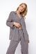 Жіноча чорна піжама в смужку сорочка і штани Aruelle Brittany pajama long XS Brittany pajama long фото 4