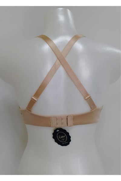Однотонний бюстгальтер без кісточок з подвійним push-up бежевий Leilieve 4605 75B 4600 фото