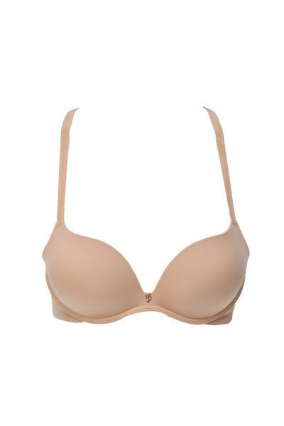 Однотонний бюстгальтер без кісточок з подвійним push-up бежевий Leilieve 4605 75B 4600 фото