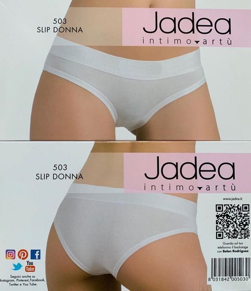 Женские белые трусики слип однотонные Jadea 503 S 503 фото
