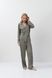 Жіноча шовкова піжама сорочка та штани темно-сірі Aruelle Romie pajama long XS Romie pajama long фото 1