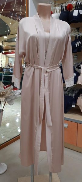 Женский шелковый пудровый халатик Martelle Lingerie 204 XS 204 фото