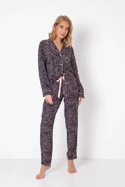 Чорна жіноча піжама зі штанами Aruelle Bernadette Pajama Long Black S Bernadette фото