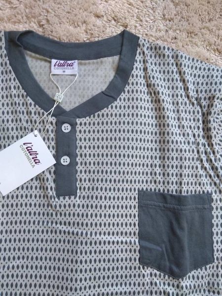 Літній чоловічий синій домашній комплект з короткими шортами та футболкою Cotonella DU464 M 4640 фото