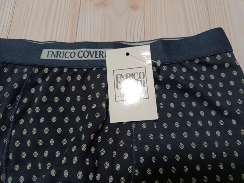 Чоловічі труси боксери сині Enrico Coveri EB1254 L EB1254 фото