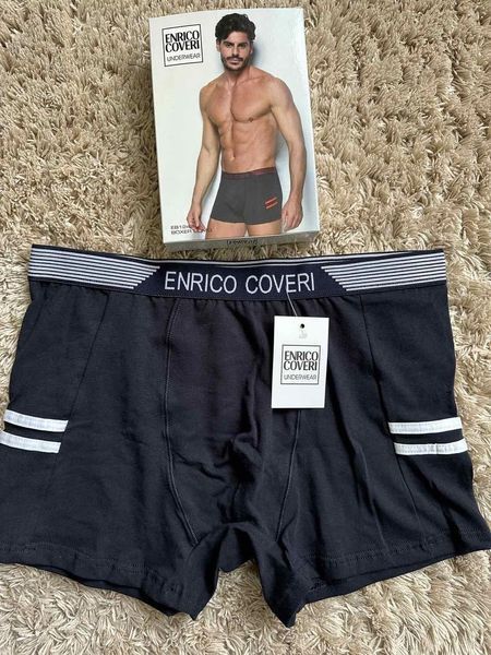 Чоловічі труси боксери сині Enrico Coveri EB1242 M EB1242 фото