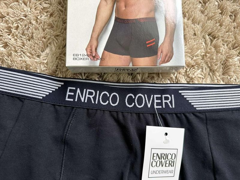 Чоловічі труси боксери сині Enrico Coveri EB1242 M EB1242 фото