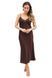 Довга жіноча нічна шовкова сорочка на бретелях шоколадна Martelle Lingerie 110 XS 110 фото 3